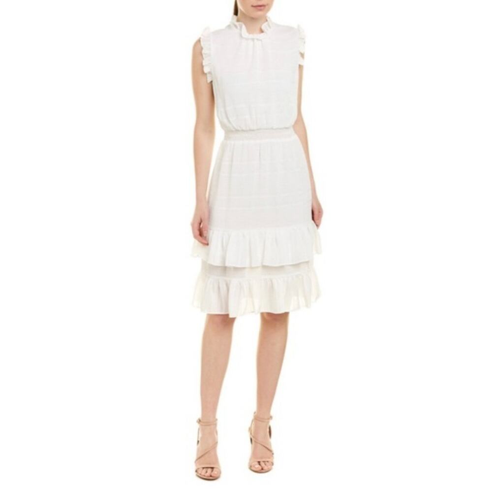 Avec Les Filles Women's White Sleeveless Dress Size 10